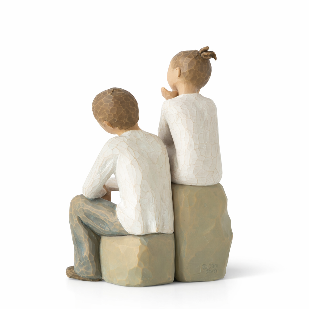 Brother and Sister figurine as a sibling family keepsake gift