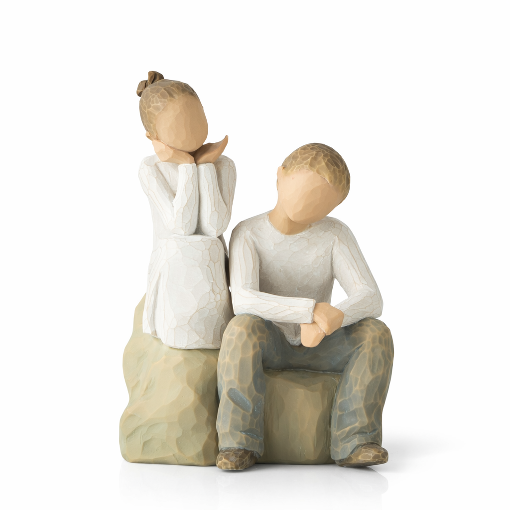 Brother and Sister figurine as a sibling family keepsake gift