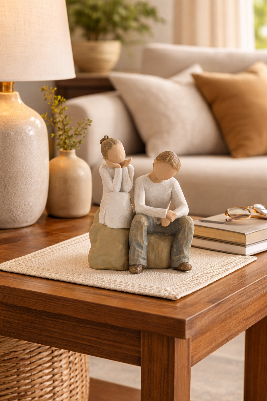 Brother and Sister figurine as a sibling family keepsake gift