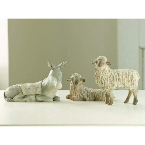 Gentle Animals of the Stable Nativity figures for Christmas display