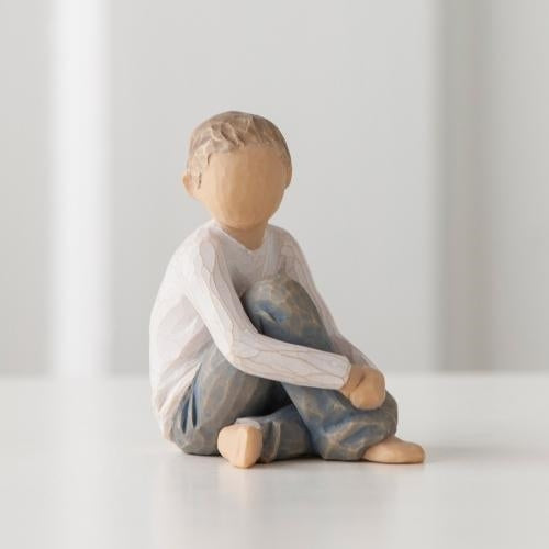 Caring Child figurine as a nurturing child family keepsake gift