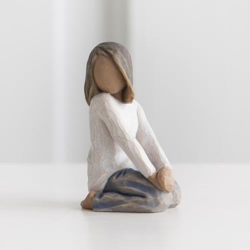 Joyful Child darker skin tone figurine as a family keepsake gift