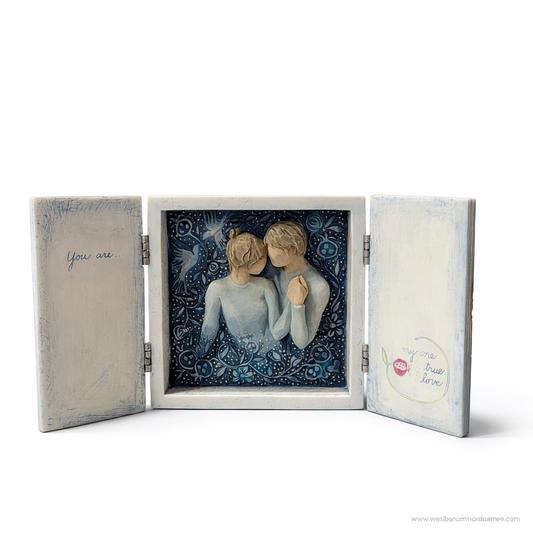 Duet Triptych keepsake box as a romantic couple and anniversary gift