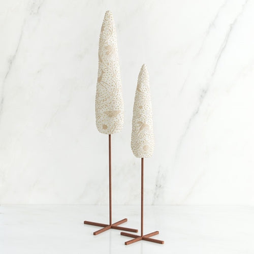 Cypress Trees set of two for a meaningful Christmas Nativity display