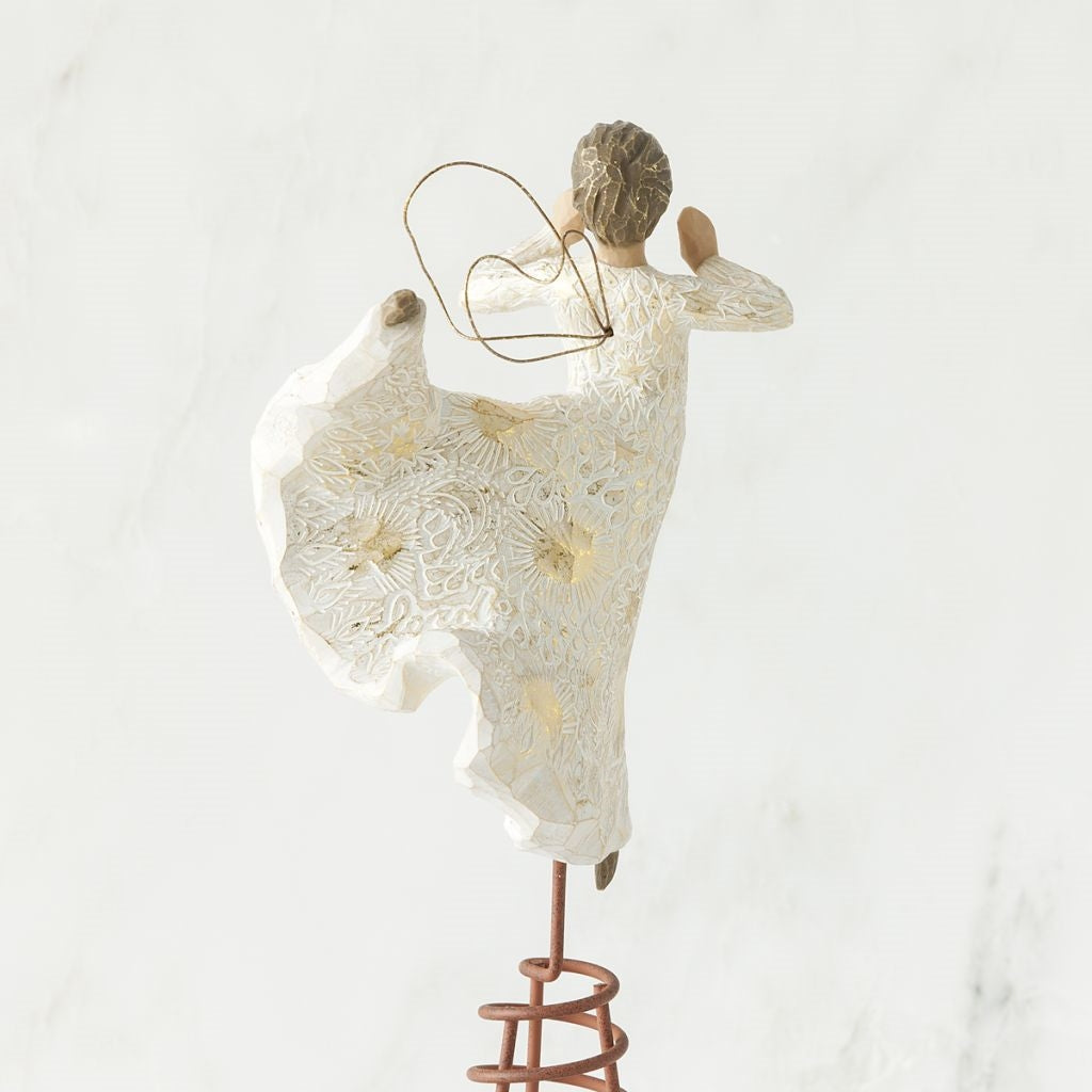 Song of Joy Tree Topper – Angel Christmas Ornament detail view for meaningful Christmas keepsake display