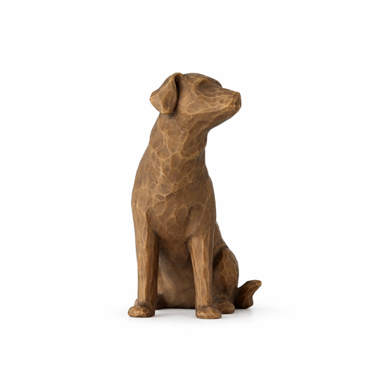 Love My Dog dark figurine as a dog lover keepsake gift