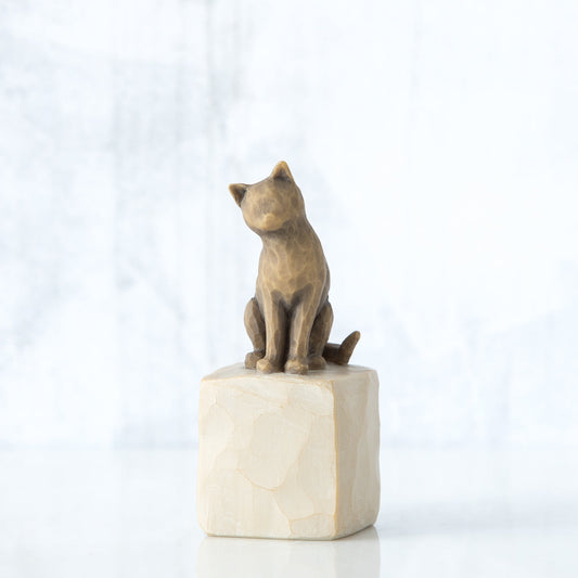 Love My Cat dark figurine as a cat lover keepsake gift