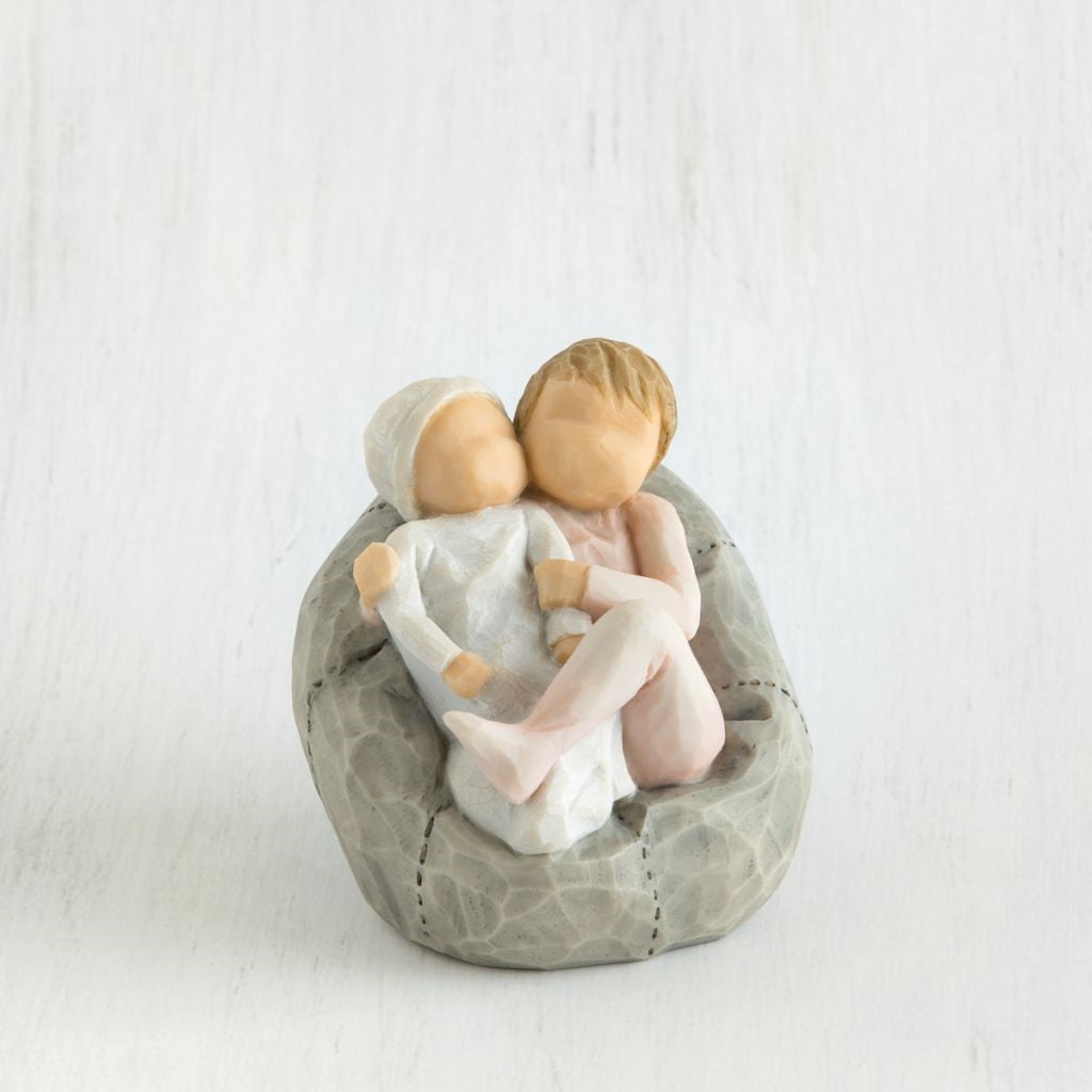 My New Baby blush figurine as a sibling and baby girl keepsake gift