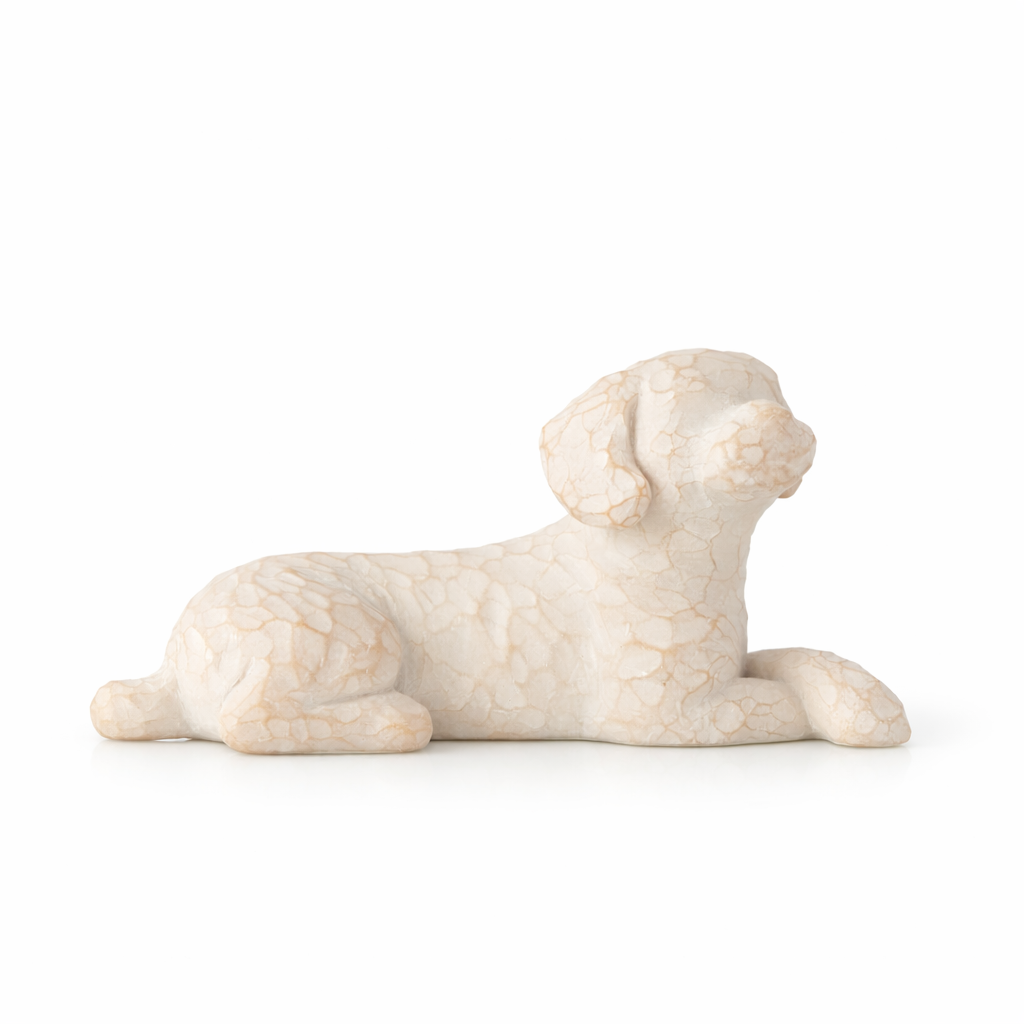 Love My Dog small lying down figurine as a pet lover keepsake gift