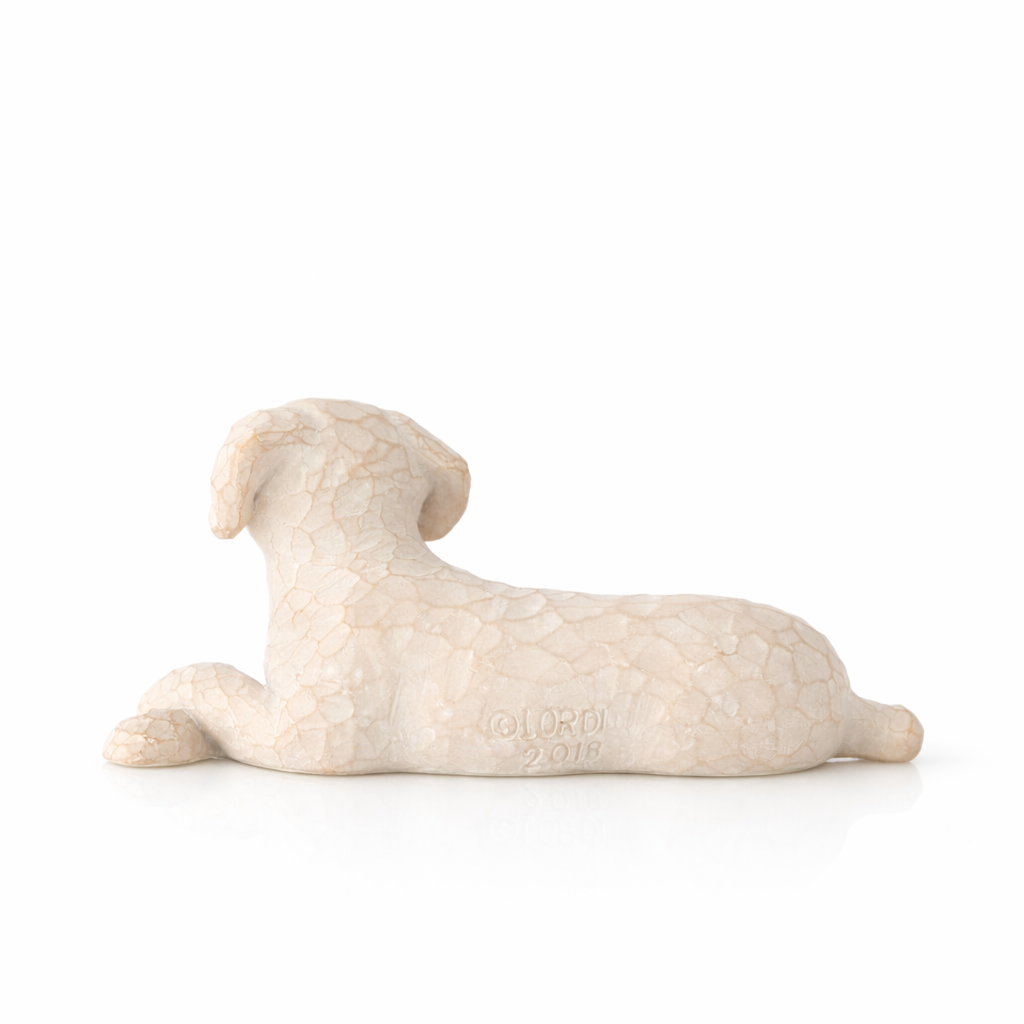 Love My Dog small lying down figurine as a pet lover keepsake gift