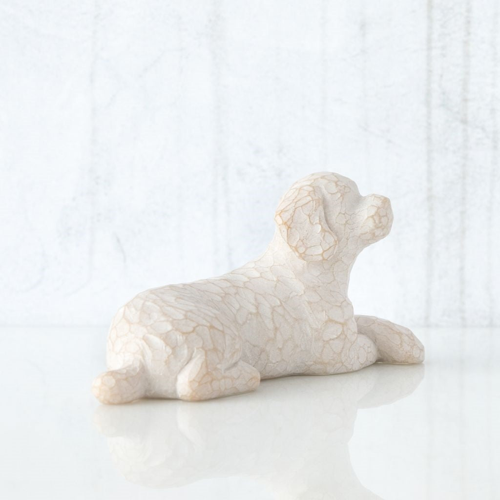 Love My Dog small lying down figurine as a pet lover keepsake gift