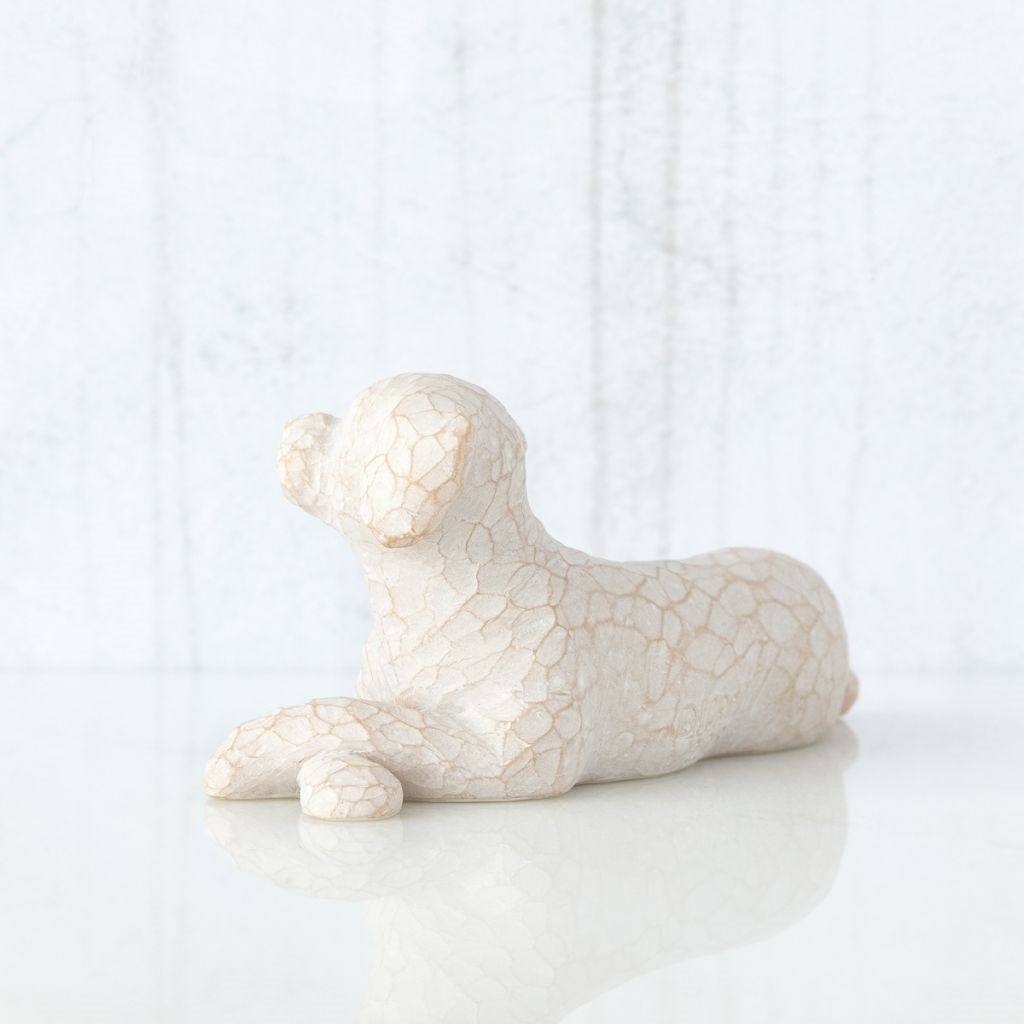 Love My Dog small lying down figurine as a pet lover keepsake gift