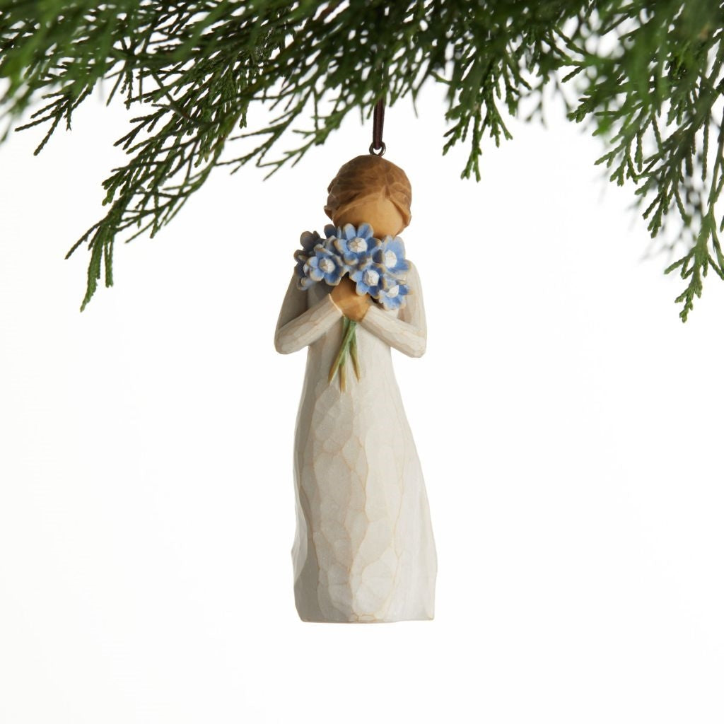 Forget Me Not ornament as a thinking of you keepsake gift