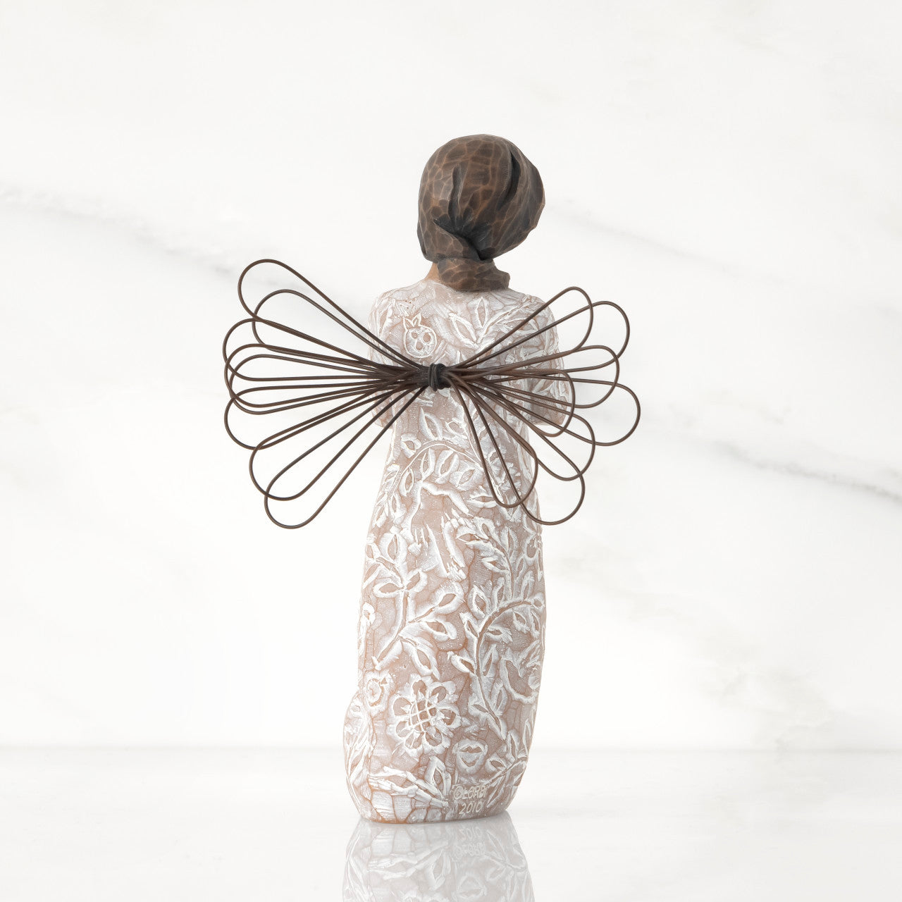 Remembrance Angel darker skin tone as a memorial comfort keepsake gift