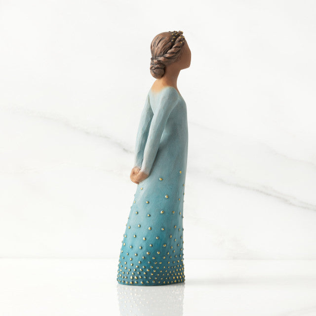 Radiance darker skin figurine as an encouragement and confidence gift