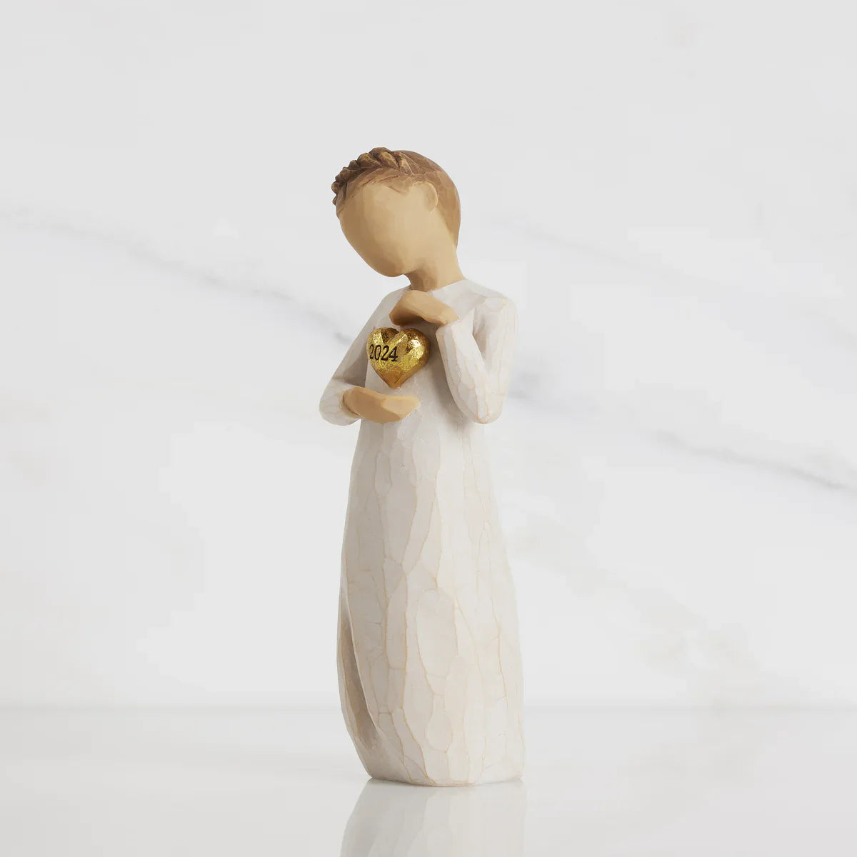 2024 Heart figurine as a dated memory keepsake gift