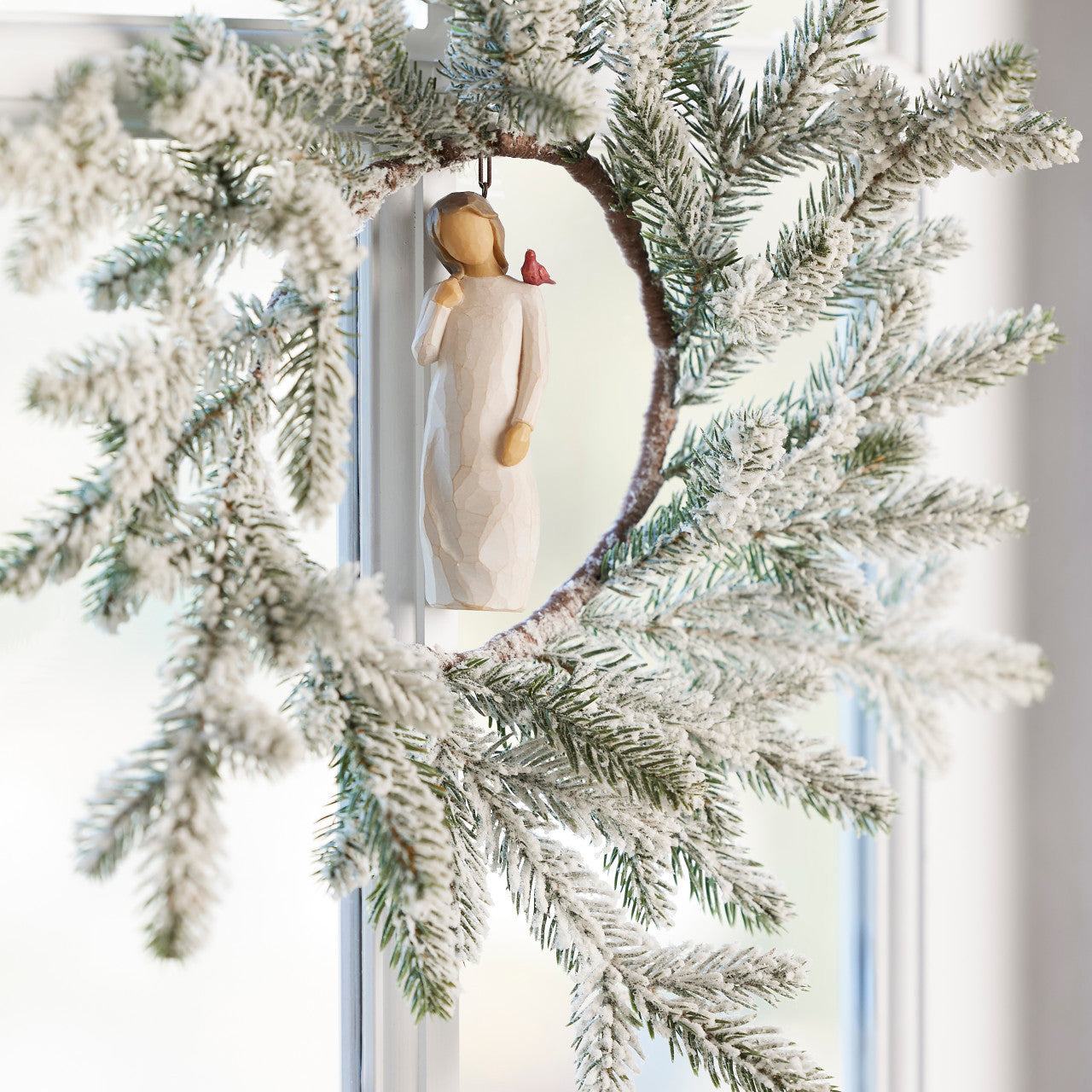 Messenger ornament with red cardinal as a comfort and love keepsake gift