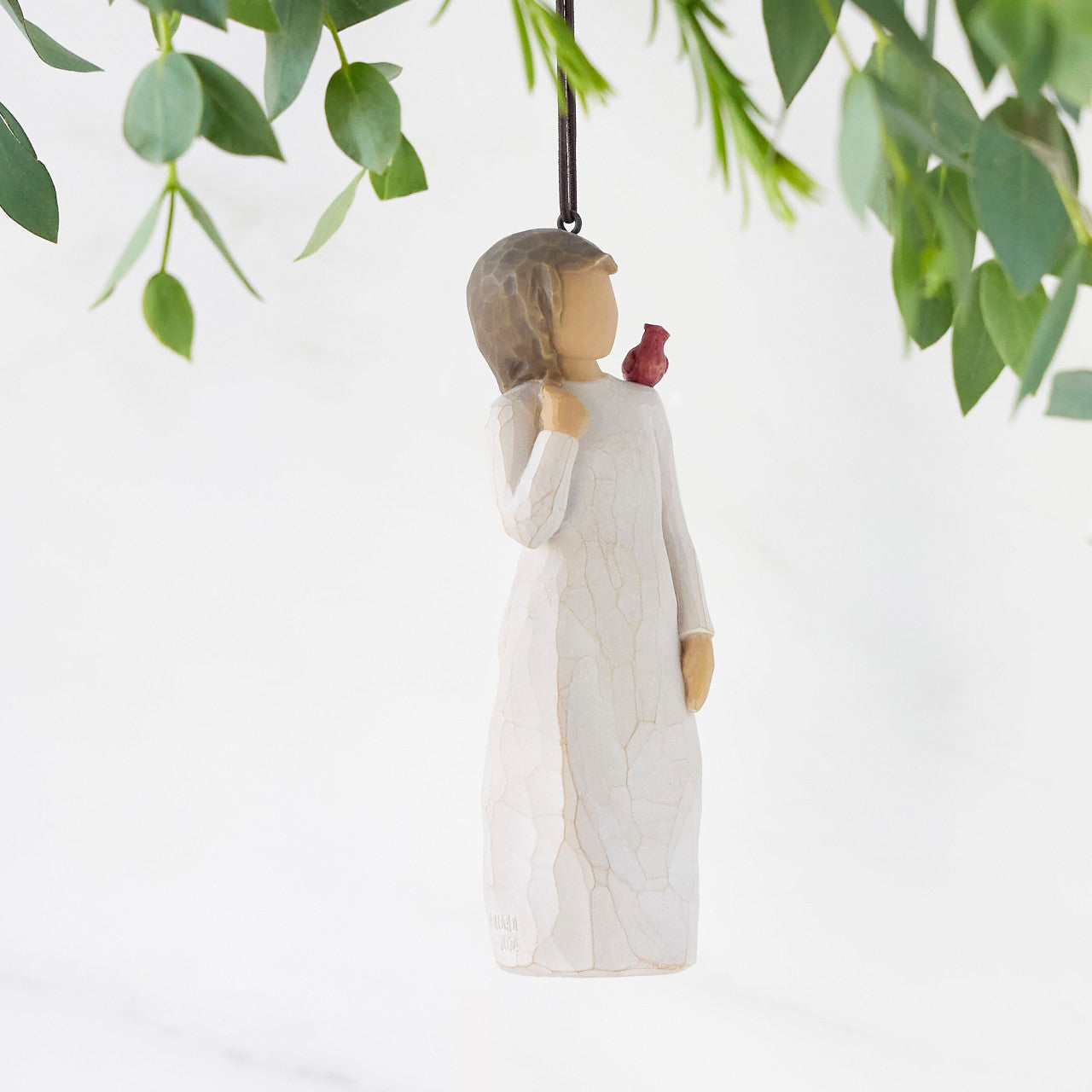 Messenger ornament with red cardinal as a comfort and love keepsake gift