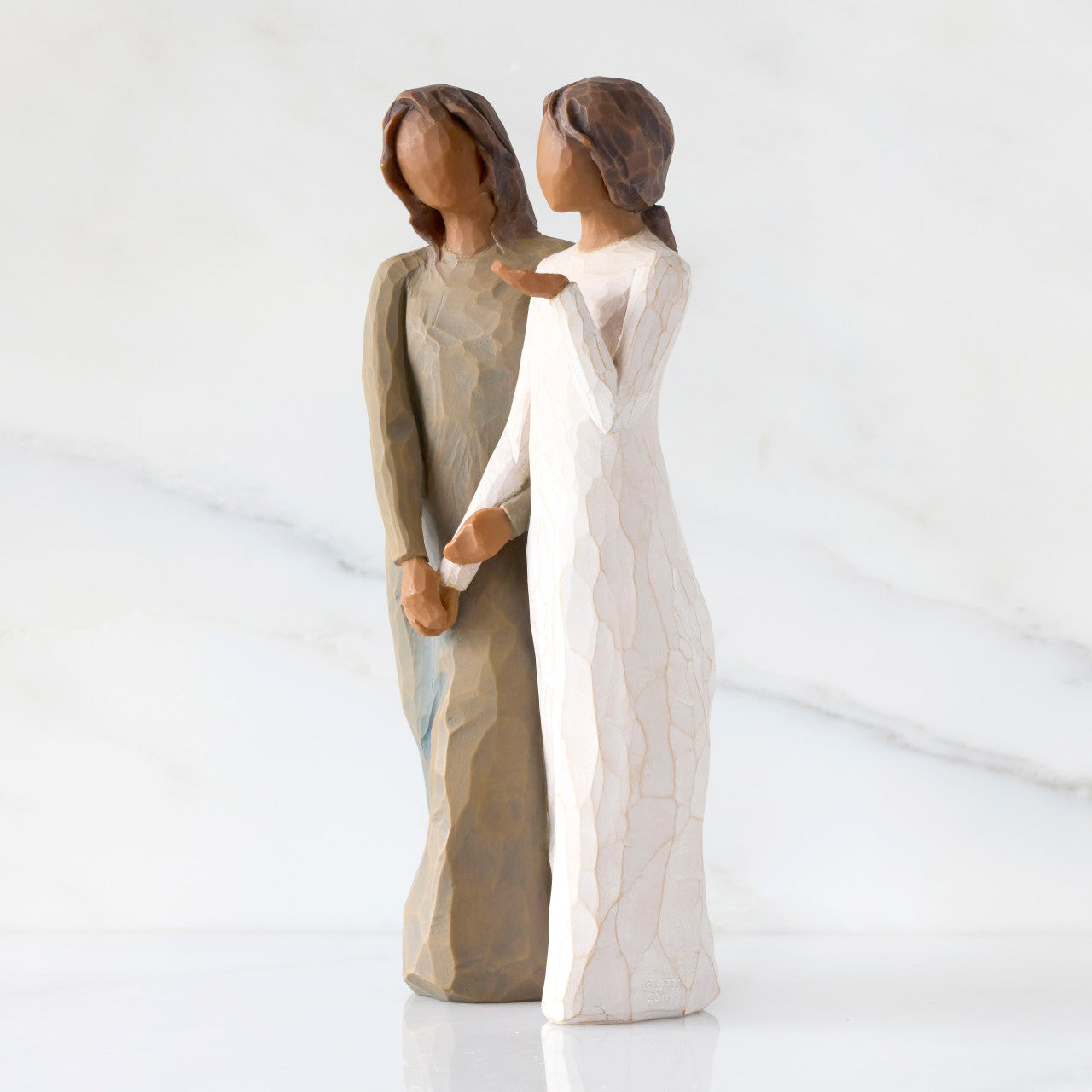 Detail view of My Sister, My Friend Figurine – Dark Tone Sister Keepsake Gift as a sisterhood keepsake gift