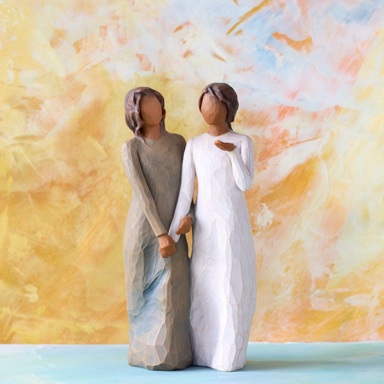 Detail view of My Sister, My Friend Figurine – Dark Tone Sister Keepsake Gift as a sisterhood keepsake gift