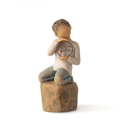 Love You Too lighter skin figurine as a child love keepsake gift