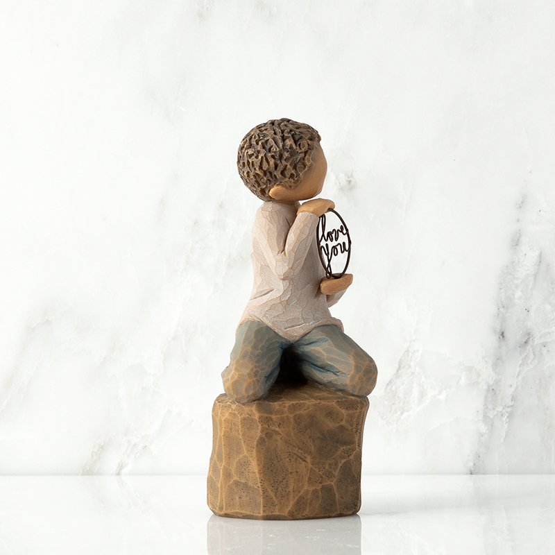 Love You Too lighter skin figurine as a child love keepsake gift