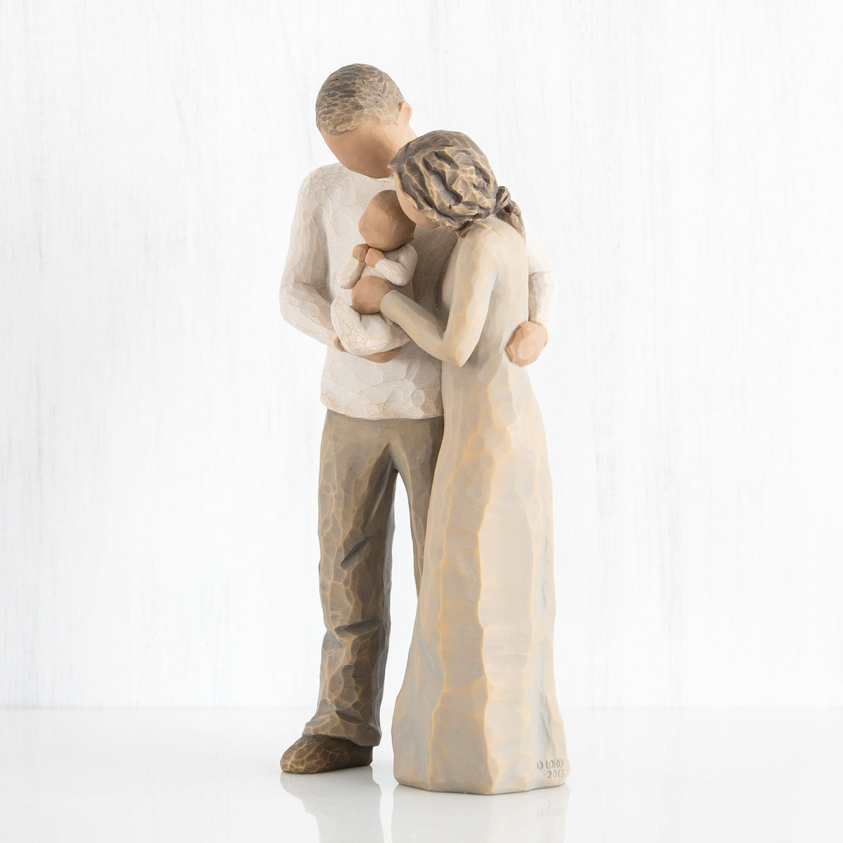 We Are Three figurine as a new baby family keepsake gift