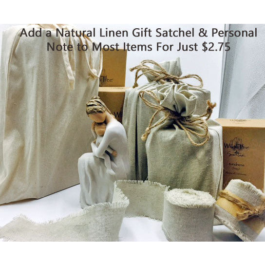 Linen gift bag add-on for keepsake gift wrapping